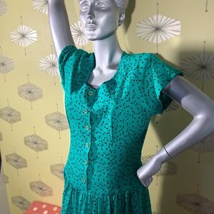 Kenar Kenar2 vintage 80s dotted dress jersey